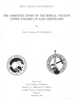 The Ammonite Zones of the Boreal Volgian (Upper Jurassic) in East Greenland
