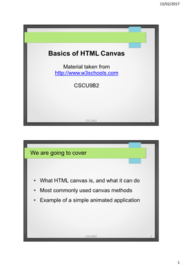 Basics of HTML Canvas