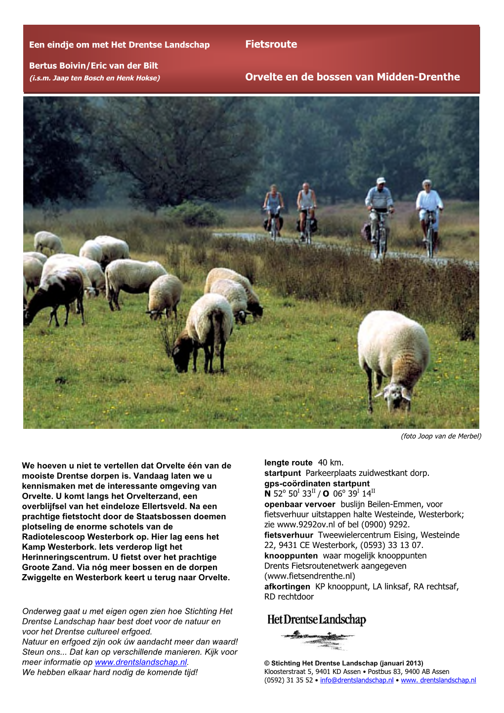 Fietsroute Orvelte En De Bossen Van Midden-Drenthe