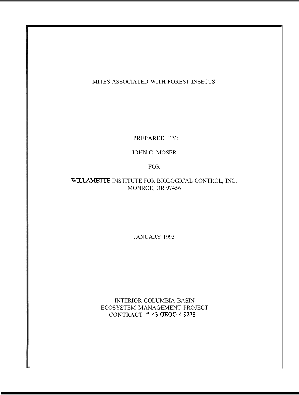 Mites Associated with Forest Insects