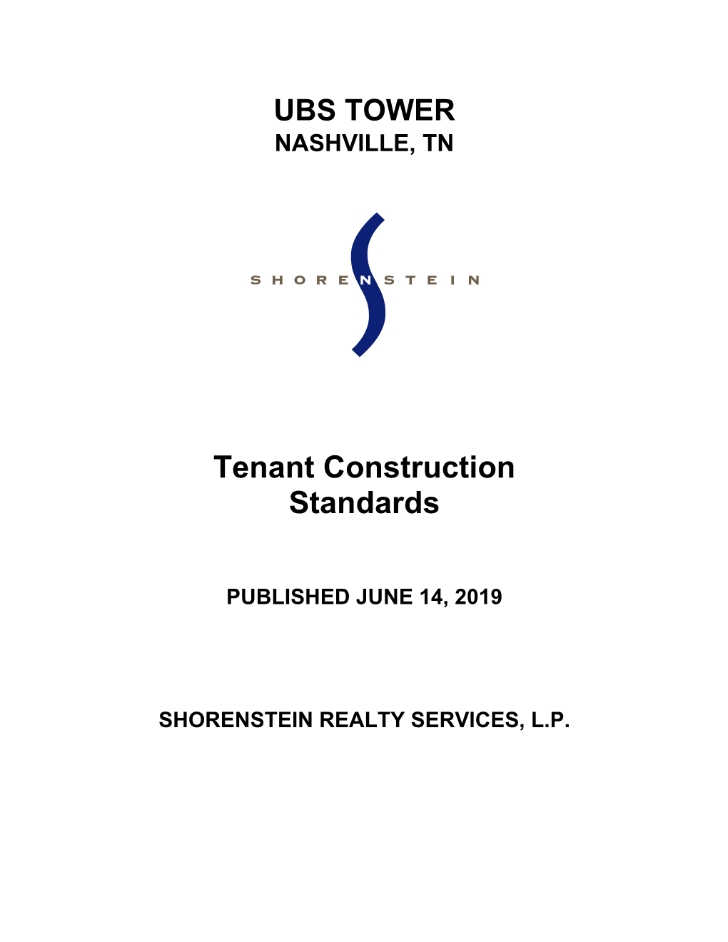 Tenant Construction Standards Template