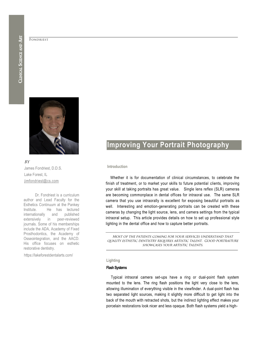 Portrait Photography for the Cosmetic Dental Practice