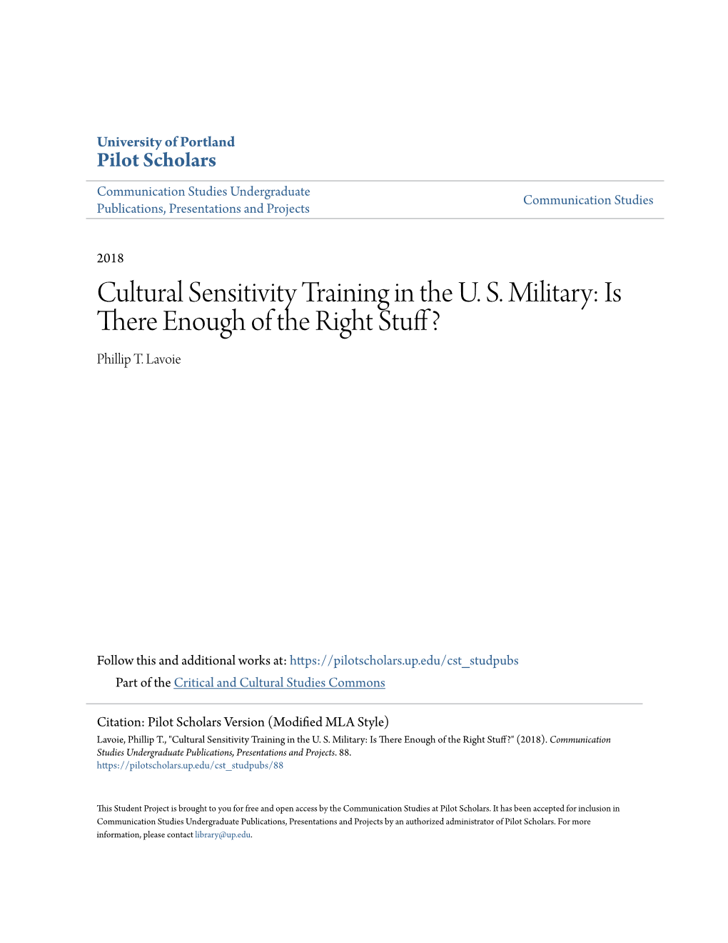 Cultural Sensitivity Training in the US Military