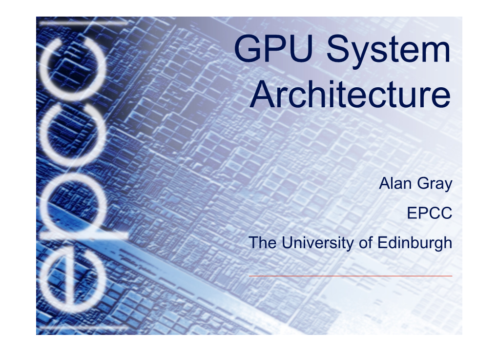 GPU System Architecture