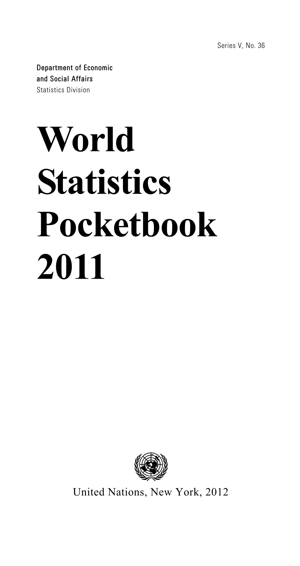 World Statistics Pocketbook 2011