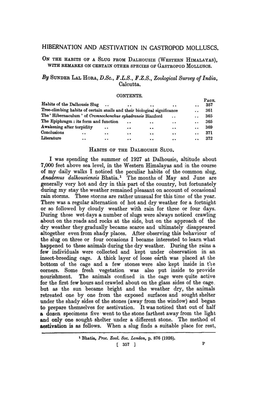 Hibernation and Aestivation in Gastropod Molluscs