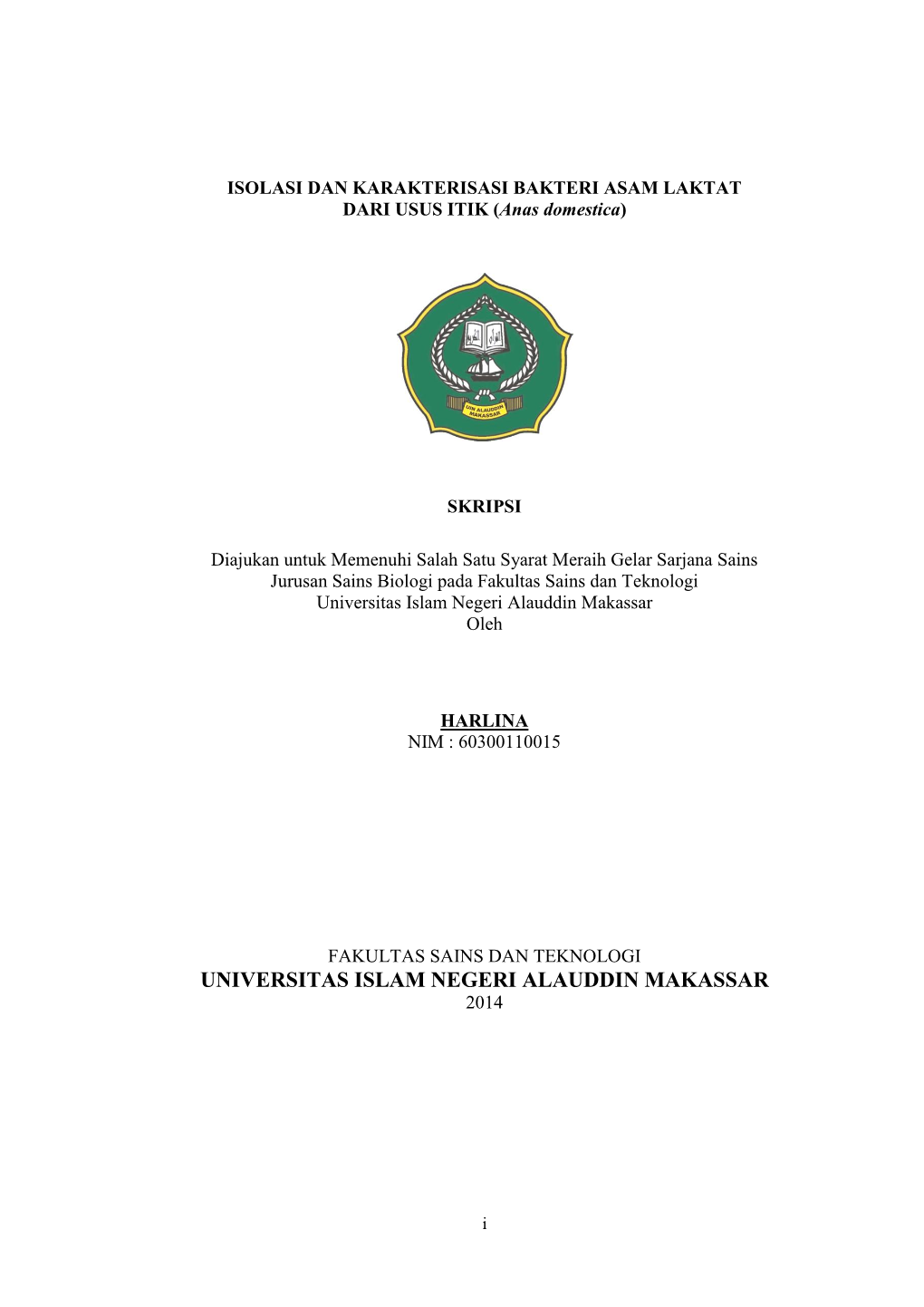 Universitas Islam Negeri Alauddin Makassar Oleh