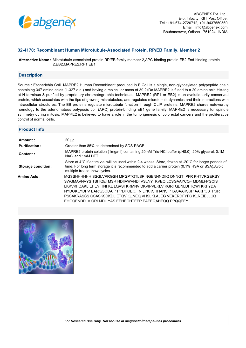 Recombinant Human Microtubule-Associated Protein, RP/EB Family, Member 2