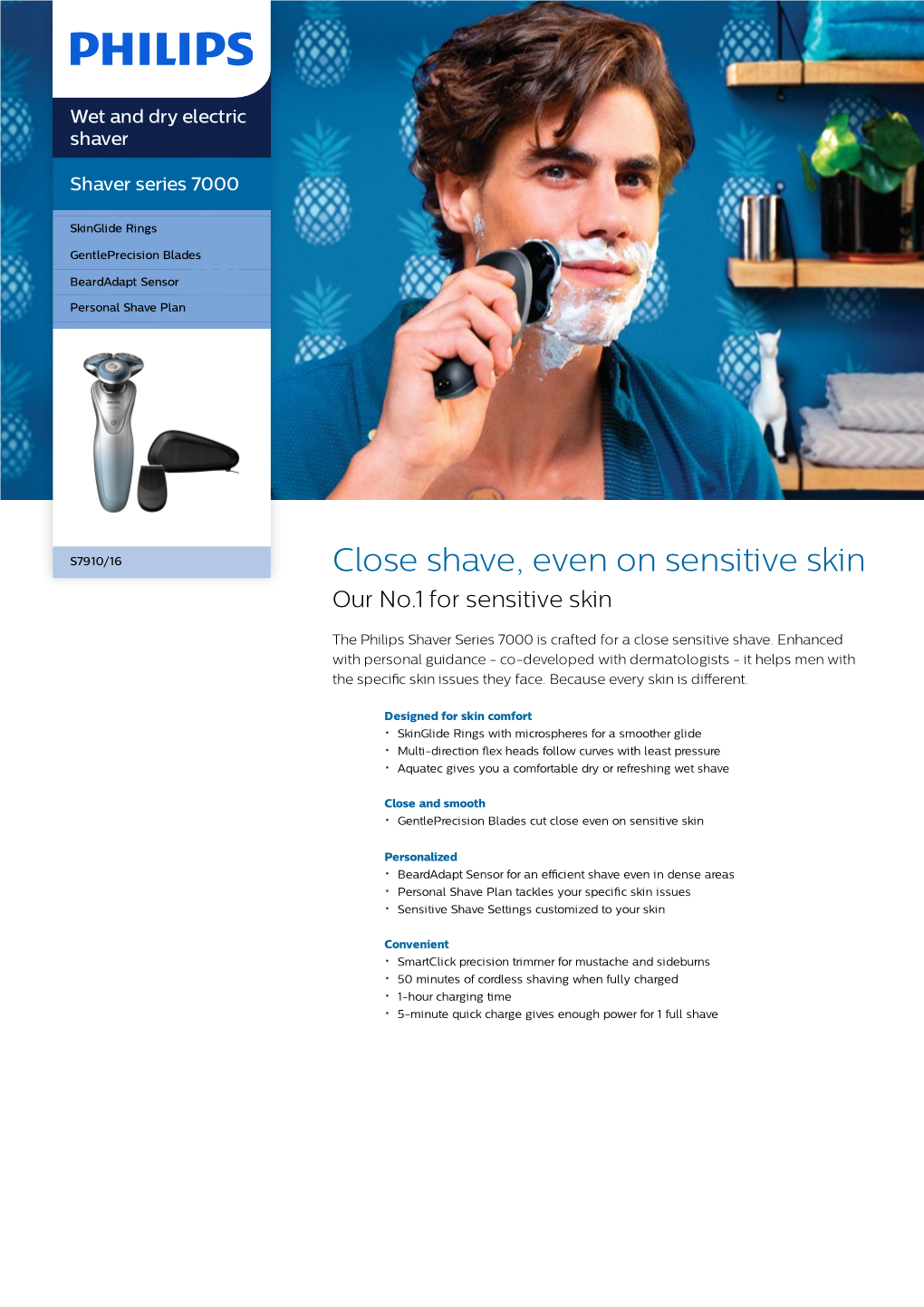 S7910/16 Philips Wet and Dry Electric Shaver