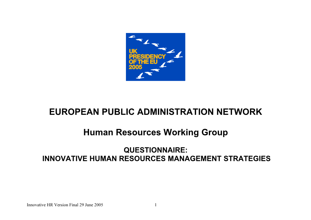 Innovative Hr-Eu Hr Working Group