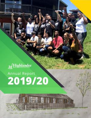Annual Report 2019/20 “We Are Here, Standing Strong, in Our Rightful Place.”