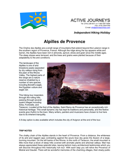 ACTIVE JOURNEYS Alpilles De Provence