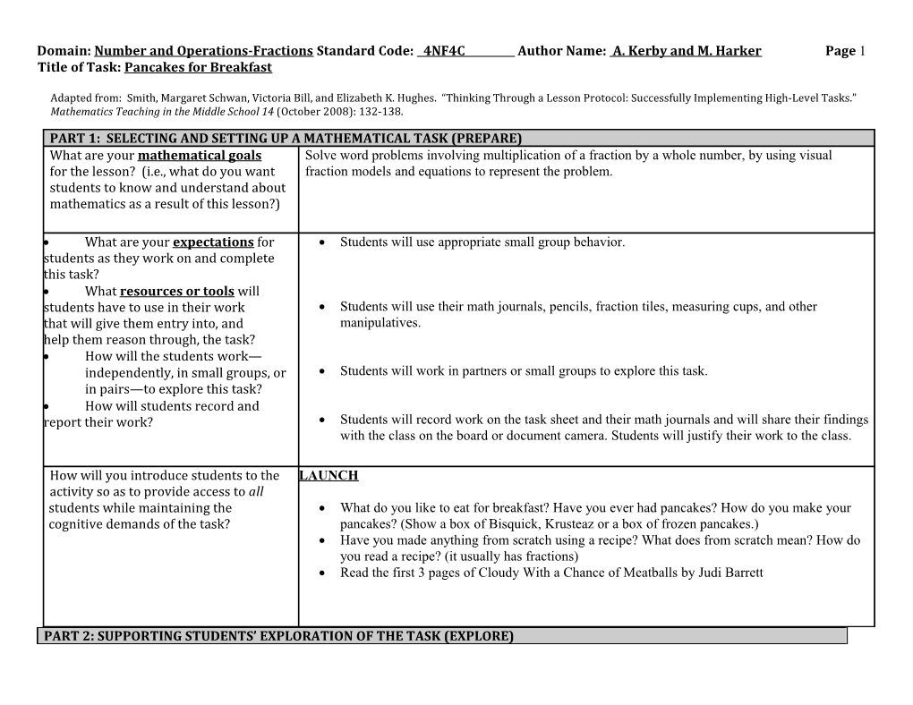 Thinking Through a Lesson Protocol (TTLP) Template s24