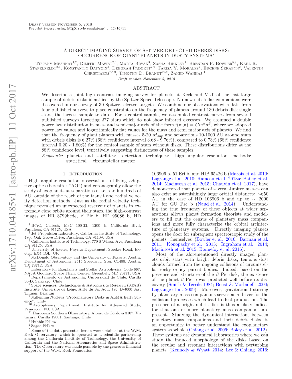 A Direct Imaging Survey of Spitzer Detected Debris Disks: Occurrence