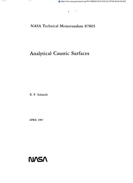 Analytical Caustic Surfaces