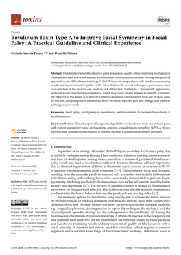 Botulinum Toxin Type a to Improve Facial Symmetry in Facial Palsy: a Practical Guideline and Clinical Experience