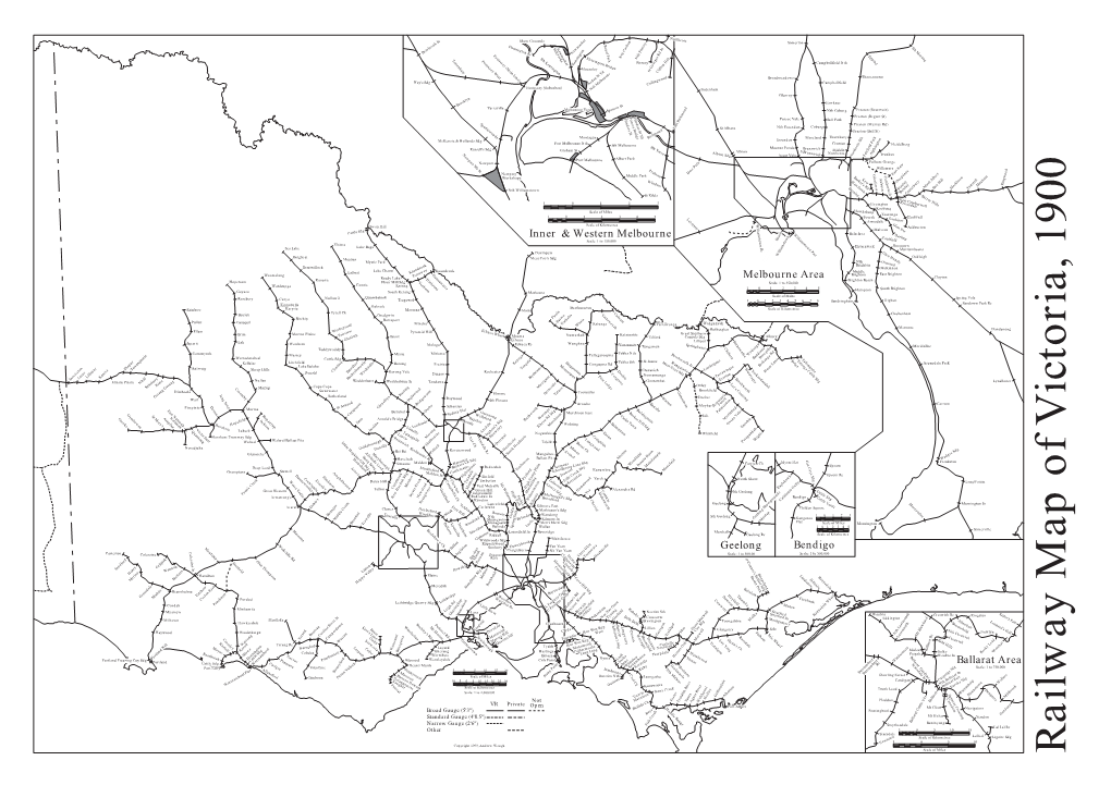 Railway Map of Victoria, 1900