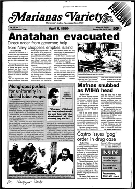 Anatahan Evacuated