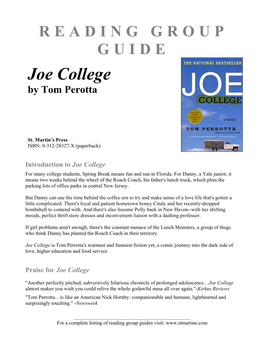 Joe College by Tom Perotta