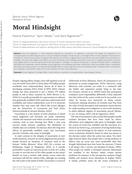 Moral Hindsight