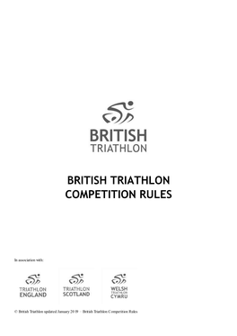 British Triathlon Competition Rules