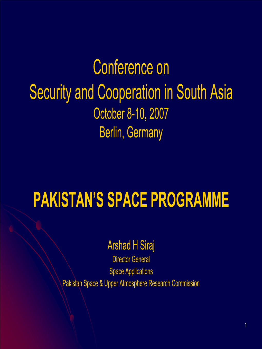 Conference on Security and Cooperation in South Asia