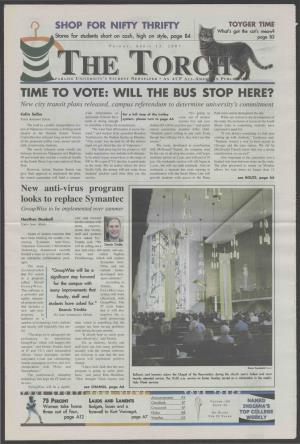 TIME to VOTE: WILL the BUS STOP HERE? New City Transit Plans Released, Campus Referendum to Determine University's Commitment