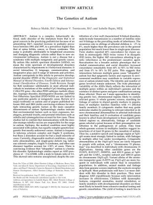 REVIEW ARTICLE the Genetics of Autism