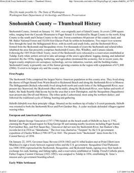 Snohomish County -- Thumbnail History