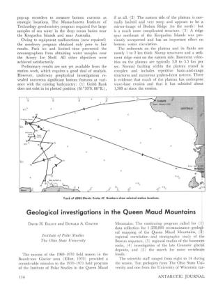 Queen Maud Mountains Geological Investigations In