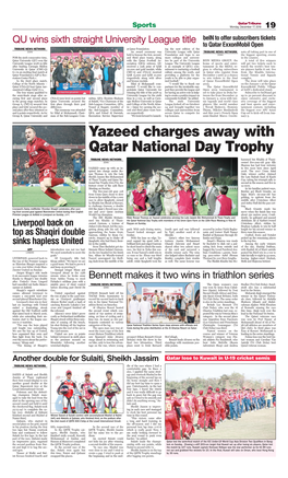 Yazeed Charges Away with Qatar National Day Trophy