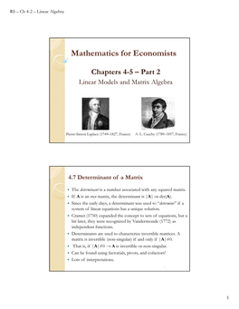 Mathematics for Economists