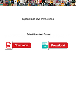 Dylon Hand Dye Instructions