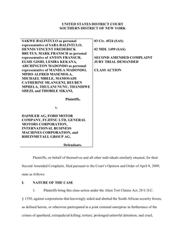 5-1-09 NEW FINAL Khulumani SECOND Amended Complaint