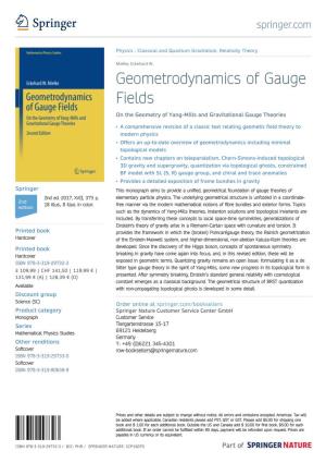 Geometrodynamics of Gauge Fields on the Geometry of Yang-Mills and Gravitational Gauge Theories