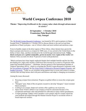 World Cowpea Conference 2010