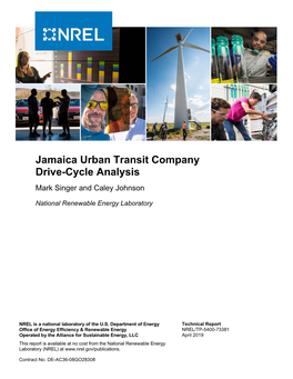 Jamaica Urban Transit Company Drive-Cycle Analysis Mark Singer and Caley Johnson