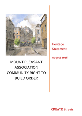 Mount Pleasant Association Community Right to Build
