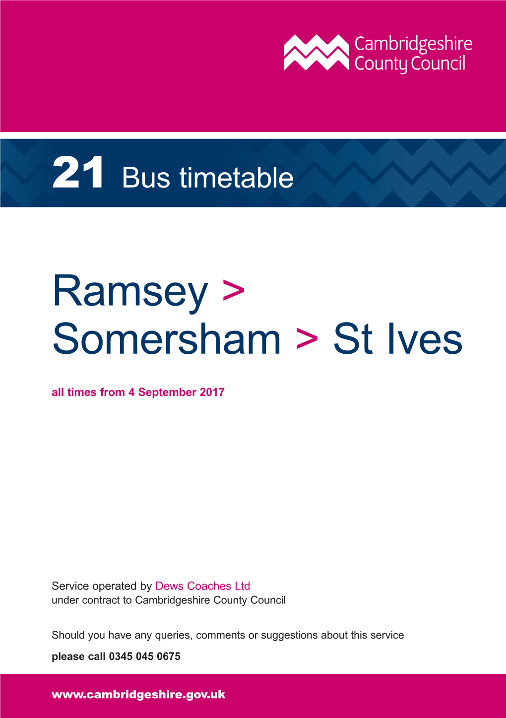 Ramsey &gt; Somersham &gt; St Ives