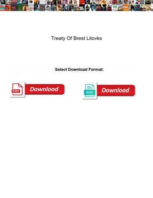 Treaty of Brest Litovks