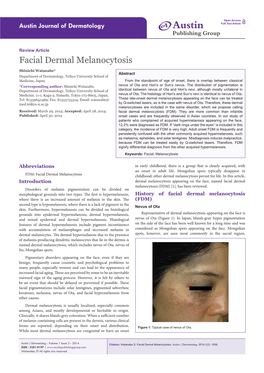 Facial Dermal Melanocytosis