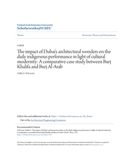 The Impact of Dubai's Architectural Wonders on the Daily Indigenous Performance in Light of Cultural Modernity