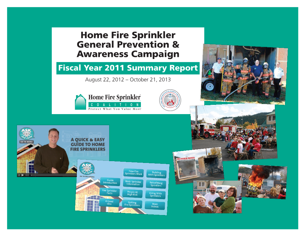 Home Fire Sprinkler General Prevention & Awareness Campaign