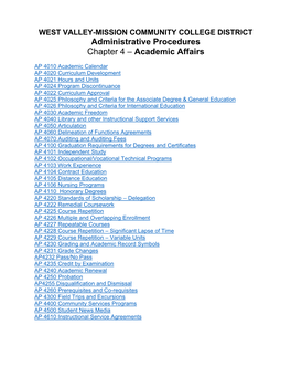 Academic Affairsap
