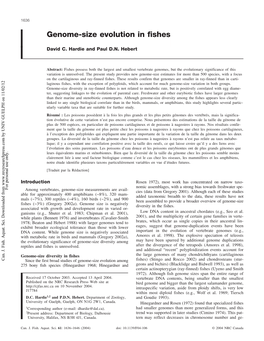 Genome-Size Evolution in Fishes