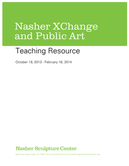 Nasher Xchange and Public