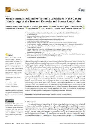 Megatsunamis Induced by Volcanic Landslides in the Canary Islands: Age of the Tsunami Deposits and Source Landslides