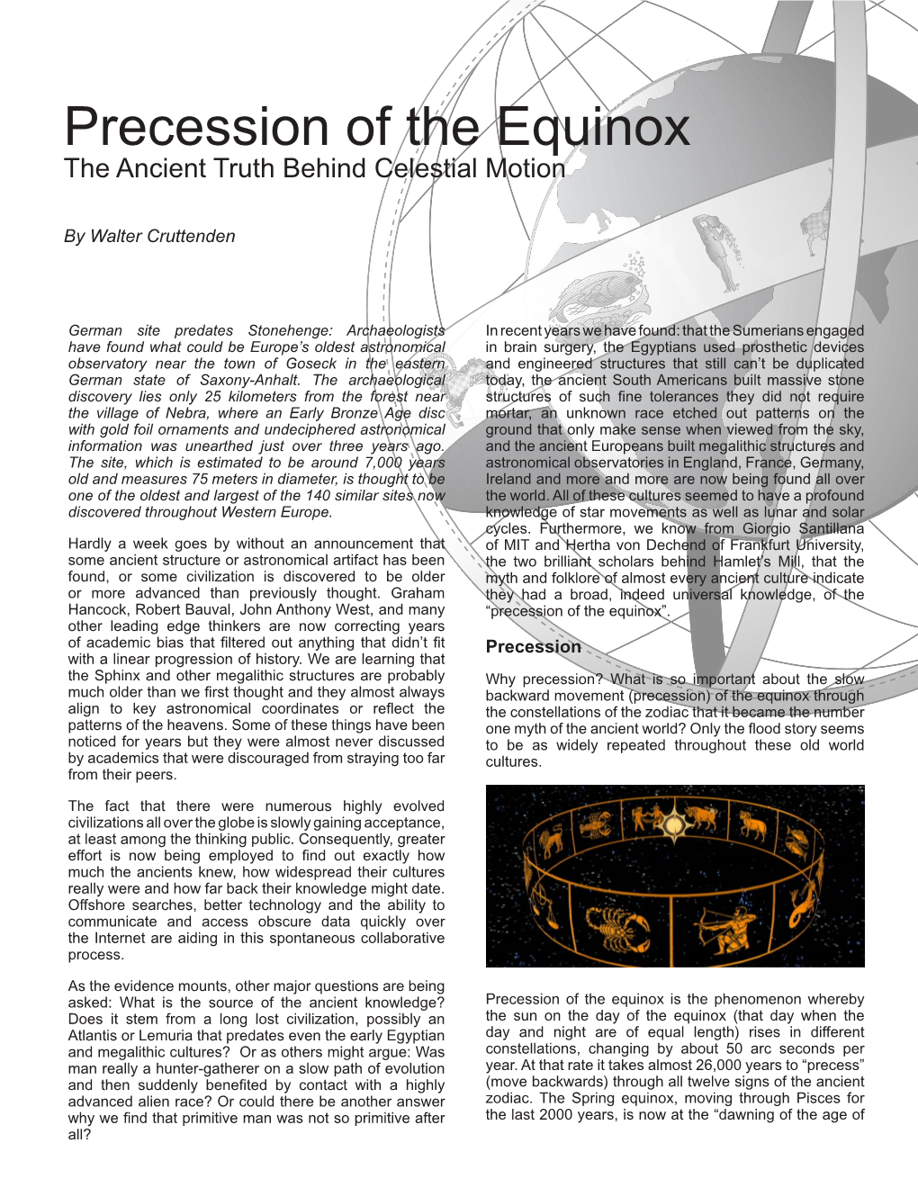 Precession of the Equinox the Ancient Truth Behind Celestial Motion