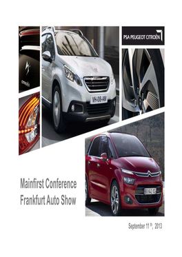 Mainfirst Conference Frankfurt Auto Show