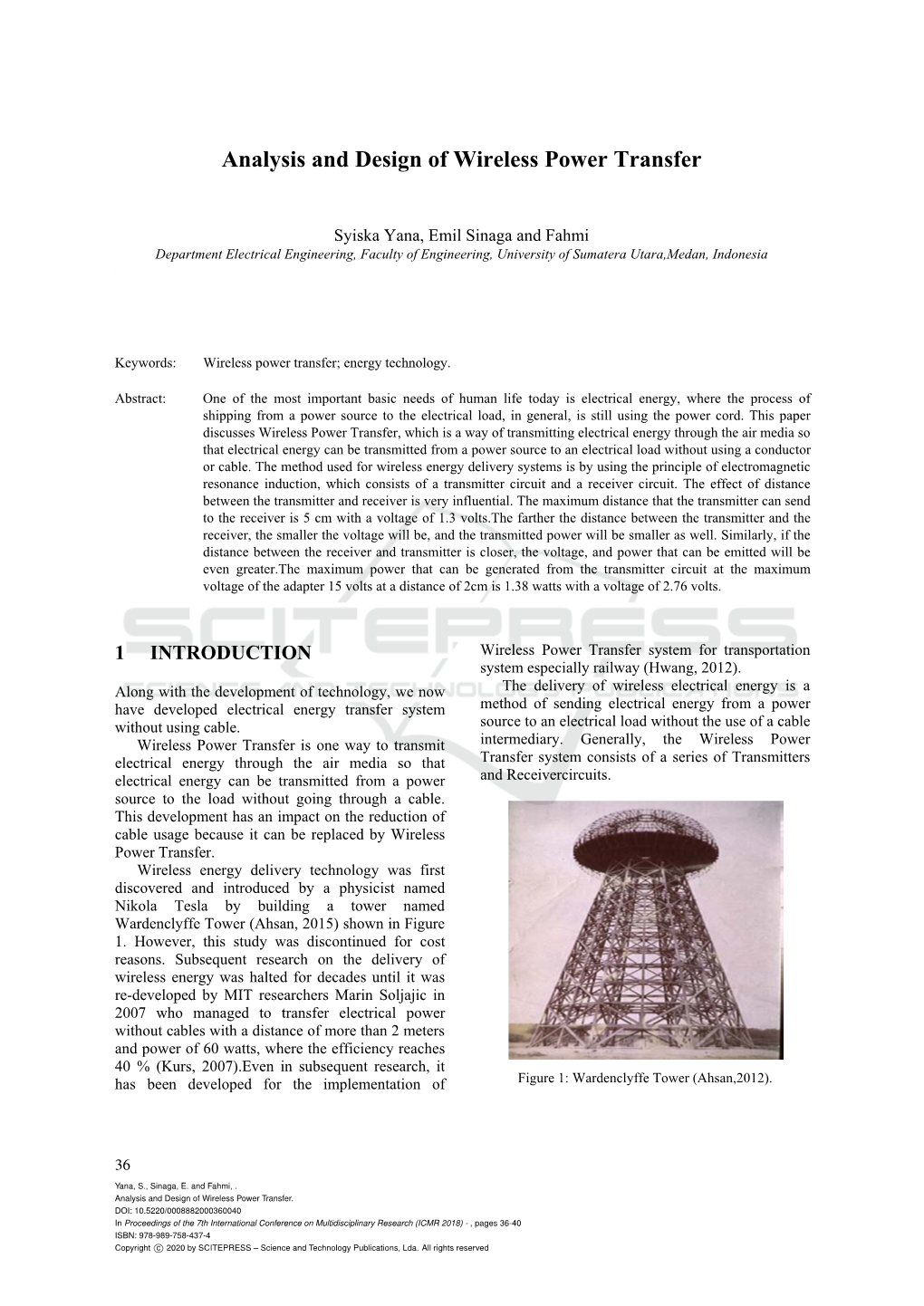 Analysis and Design of Wireless Power Transfer